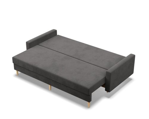 Kanapa trzyosobowa, MILO, mikrofaza, 212x92x92 cm, szary | TYLETEGOTU na Arena.pl