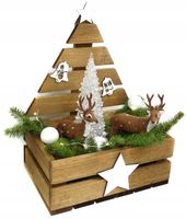 Skrzynka Boże Narodzenie Prezent Stroik Choinka