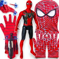 SPIDERMAN MEGA ZESTAW 5w1 FIGURKA 2x RĘKAWICA WYRZUTNIA SIECI MASKA KOSTIUM