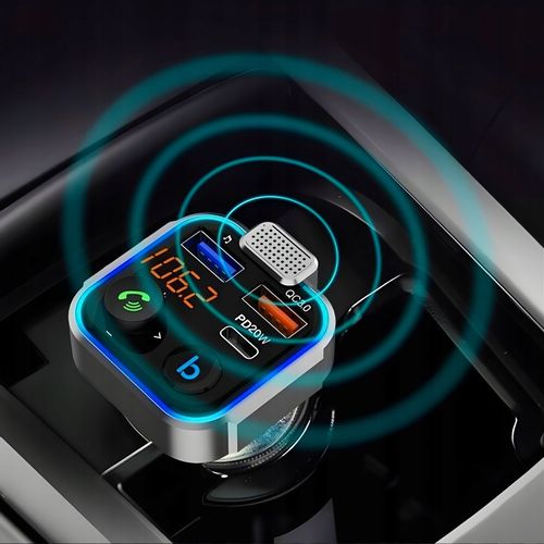 TRANSMITER BLUETOOTH AUDIO FM MP3 BT SZYBKA ŁADOWARKA 3X USB QC 3.0 RGB LED na Arena.pl
