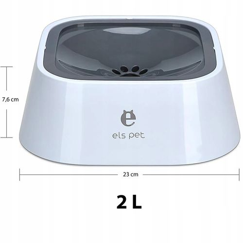 DUŻA MISKA NIECHLAPIĄCA DLA PSA 2L ELS PET, PRZENOŚNA, ANTYPOŚLIZGOWA na Arena.pl