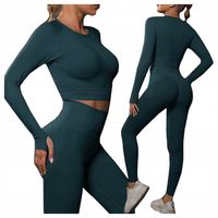 KOMPLET sportowy dwuczęściowy LEGGINSY top ZESTAW na siłownię FITNESS M
