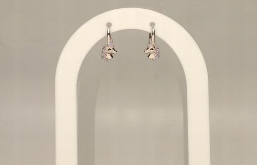 Kolczyki srebrne jednorożce dla dziewczynki dla dzieci angielskie srebro na Arena.pl