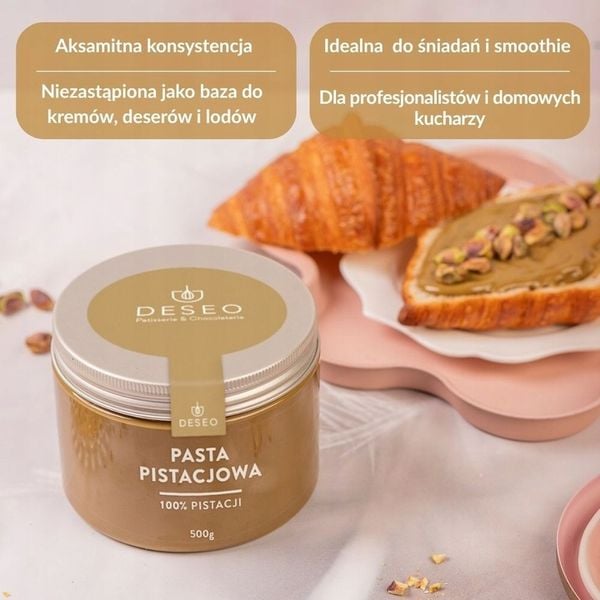 Pasta pistacjowa 100% 500g DESEO zdjęcie 5