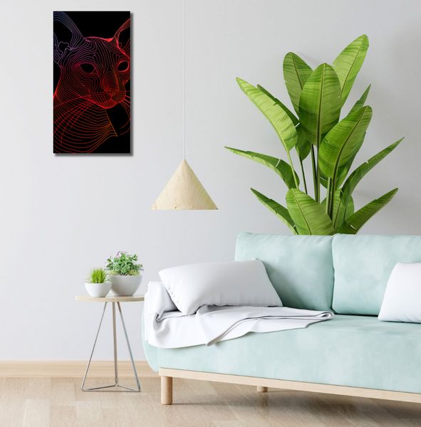 Obraz 30x60cm Cyfrowa Kocica zdjęcie 2