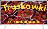 BANER REKLAMOWY 130x80cm projekt w cenie różne wzory TRUSKAWKI