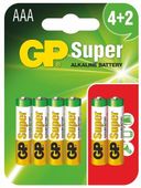 Bateria GP Super 1,5V AAA LR03 6 sztuk Extra GP