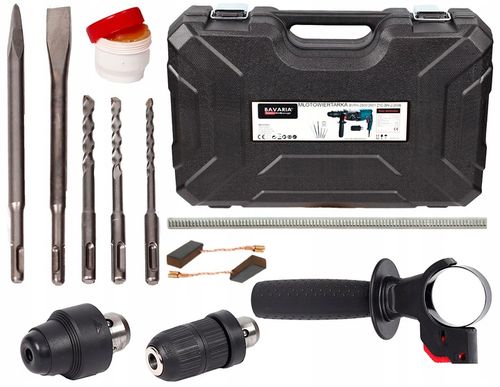 MŁOTOWIERTARKA SDS+ MŁOT UDAROWY WIERTARKA ZESTAW na Arena.pl