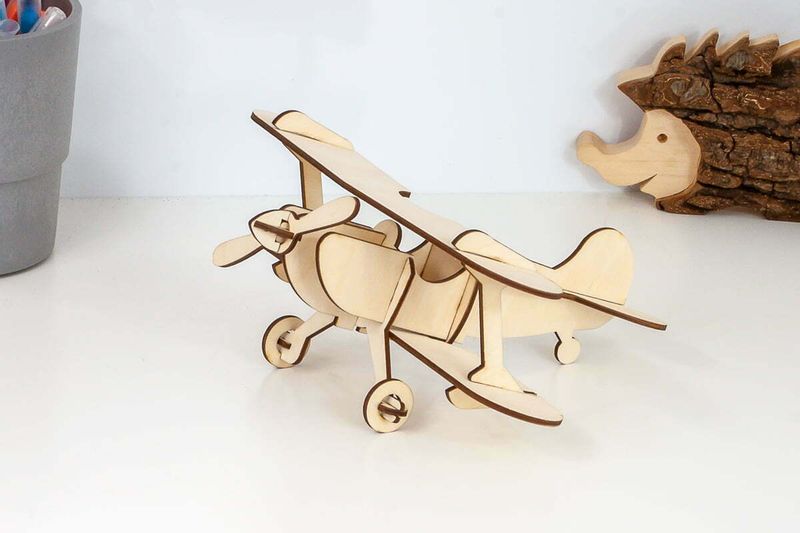 Samolot dwupłatowy, puzzle 3D 18 el. zdjęcie 2