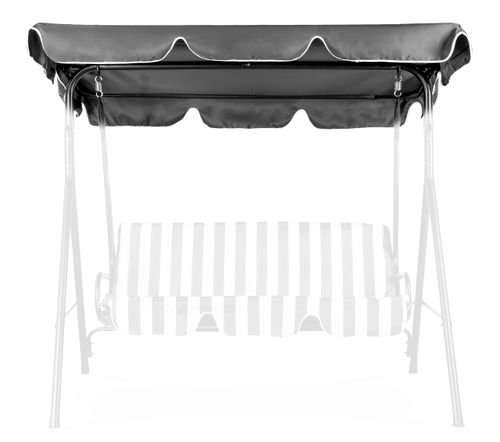 Daszek do huśtawki 188 x 110 cm wodoodporne poszycie szary na Arena.pl