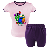 Krótka Piżama dziecięca Rainbow Friends - Kolorowi Przyjaciele