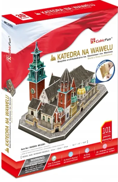 Puzzle 3D 101 elementów. Katedra na Wawelu zdjęcie 2