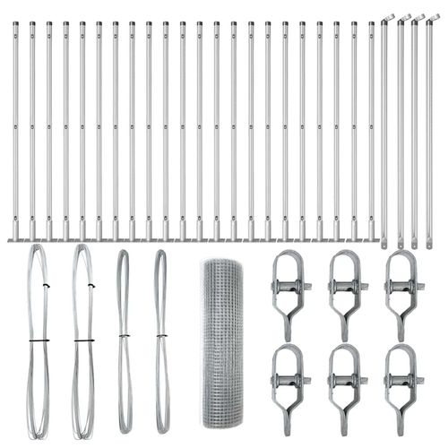 Ogrodzenie z słupkami Srebrny 0,5 x 50 m Stal na Arena.pl