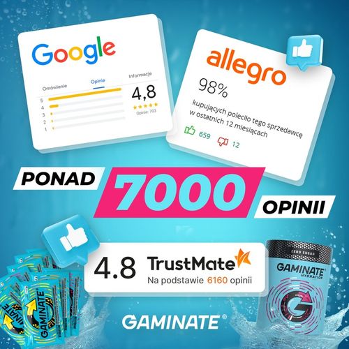 Gaminate Hydration LEMON pierwszy izotonik w proszku bez cukru na Arena.pl