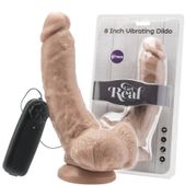 Wibrujące Dildo Z Wielkimi Jądrami - Get Real 8" 22Cm