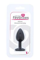 mały silikonowy korek analny z różowym diamentem dream toys