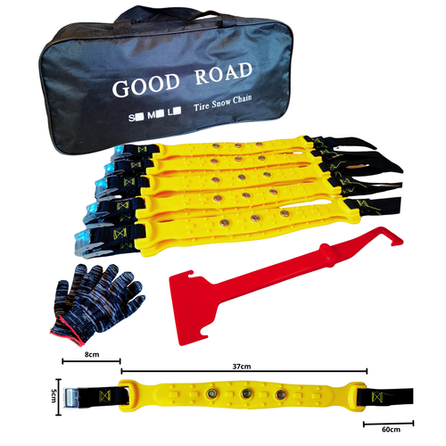 Łańcuchy Śniegowe Uniwersalne Opaski Na Koła Zimowe Antypoślizgowe Komplet na Arena.pl