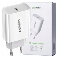 ładowarka sieciowa ugreen cd137, 20w, pd 3.0, usb-c (biała)