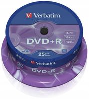 Płyta DVD Verbatim DVD+R 4,7 GB 25 szt.