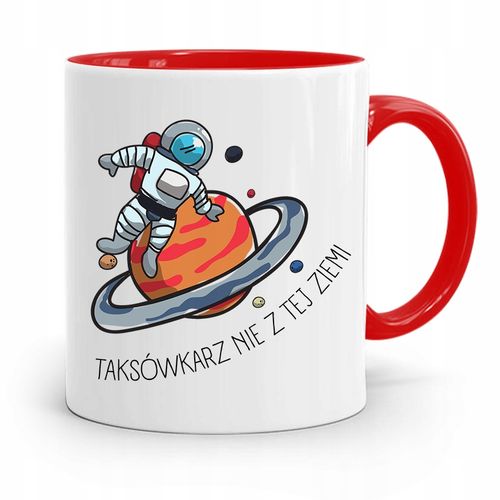 Kubek Czerwony Taksówkarza Nie Z Tej Ziemi Prezent Z Nadrukiem Ze Zdjęciem na Arena.pl