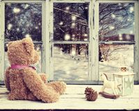 FOTOTAPETA dla dziecka PLUSZOWY MIŚ WIDOK OKNO