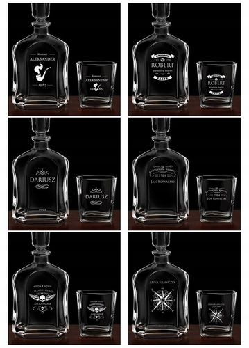 Karafka z Grawerem ze Szklankami Prezent dla Faceta Niego na 50 Urodziny na Arena.pl