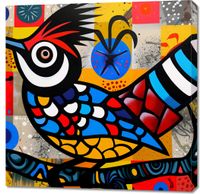 Obraz 90x90cm Ptak Na Wznak