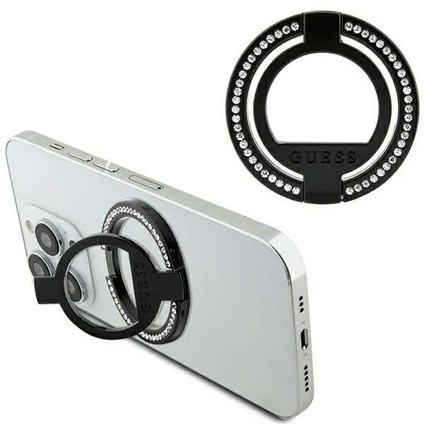 Uchwyt Guess MagSafe Ring Rhinestone - czarny zdjęcie 1