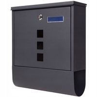 SKRZYNKA NA LISTY POCZTOWA na gazety pocztę ANTRACYTOWA do domu