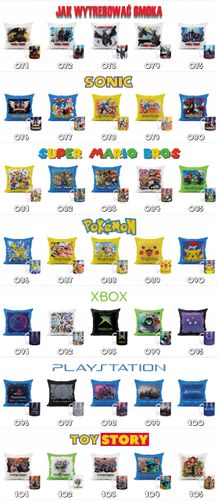ZESTAW: KUBEK + POSZEWKA - SUPER MARIO BROS - PREZENT WIELE WZORÓW + IMIĘ na Arena.pl