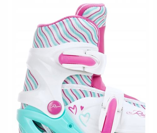 Rolki Wrotki Regulowane 3w1 RAVEN Loret Mint 27-30 Kółka LED na Arena.pl