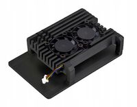 Aluminiowa obudowa do Raspberry Pi 5 z dwoma wentylatorami PWM i radiatorem
