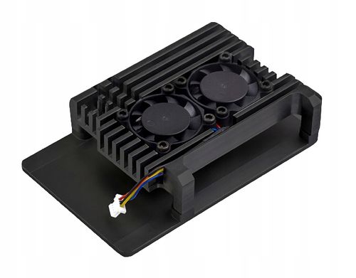 Aluminiowa obudowa do Raspberry Pi 5 z dwoma wentylatorami PWM i radiatorem na Arena.pl