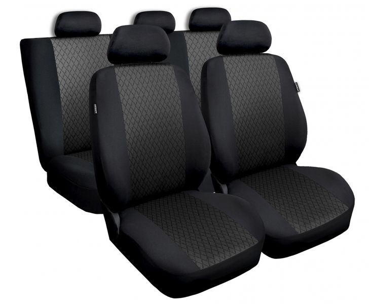Pokrowce na fotele samochodowe PROFI Szare do BMW X5 E53 E70 F15 G05 zdjęcie 1