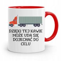 Dla Tirowca Kierowcy Tira Kubek Czerwony Prezent Z Nadrukiem Ze Zdjęciem