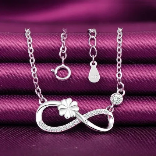 Komplet Biżuterii Srebrnej 925 Nieskończoność Koniczynka 3 element + GRAWER zdjęcie 9