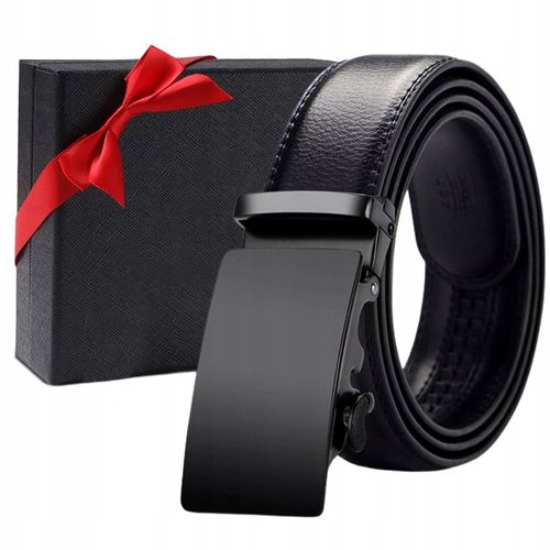 PASEK SKÓRZANY MĘSKI DO SPODNI AUTOMAT CZARNY na Arena.pl