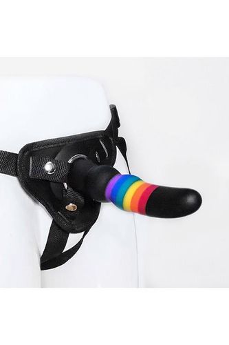 COLOURFUL LOVE STRAP ON SOLID DILDO na Arena.pl