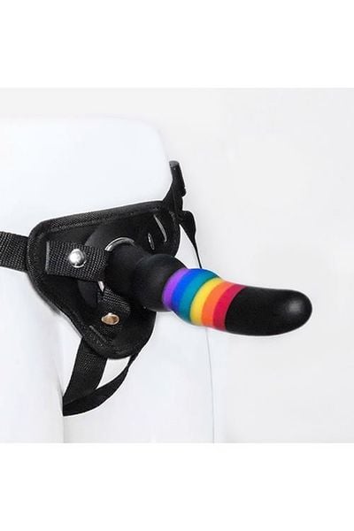 Colourful Love Strap On Solid Dildo zdjęcie 4