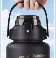 ZESTAW 3x BIDON NA WODĘ BUTELKA MOTYWACYJNA SPORTOWA z miarką do wody