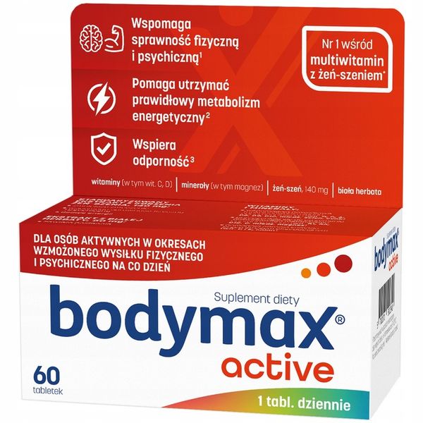BODYMAX Active Suplement diety 60 tabletek zdjęcie 1