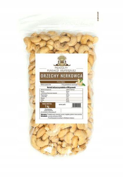 ORZECHY NERKOWCA POŁÓWKI 1000g FUNDACJA BRATERSKA zdjęcie 1