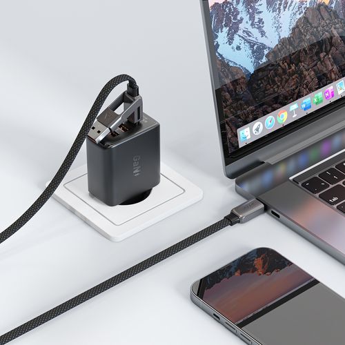 Kabel przewód USB-C - USB-A / USB-C 480Mb/s 3A 1.2m - czarny na Arena.pl