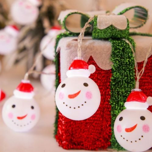 LAMPKI ŚWIĄTECZNE 10LED KURTYNA ŚWIETLNA ŚWIECĄCY BAŁWANEK NA BATERIE 2XAA na Arena.pl