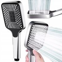 Słuchawka prysznicowa natryskowa 3 funkcje ekologiczna ANTICALC chrom duża