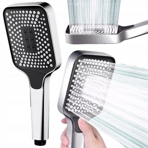 Słuchawka prysznicowa natryskowa 3 funkcje ekologiczna ANTICALC chrom duża na Arena.pl