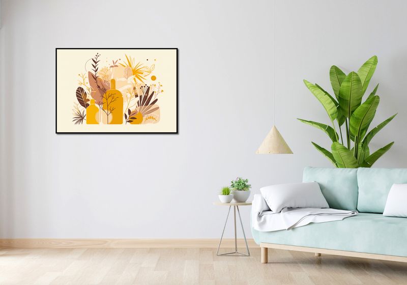 Plakat 100x70cm Złote Rośliny zdjęcie 4