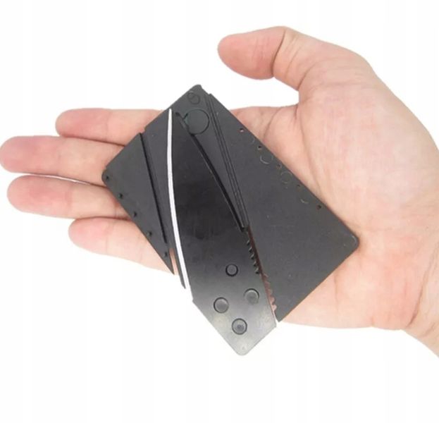 Karta nóż rozkładany survival card scyzoryk grzyby ukryty malutki nożyk hit zdjęcie 3