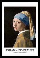 Plakat 20x30cm Design Girl with a Pearl, Vermeer Vintage do Salonu