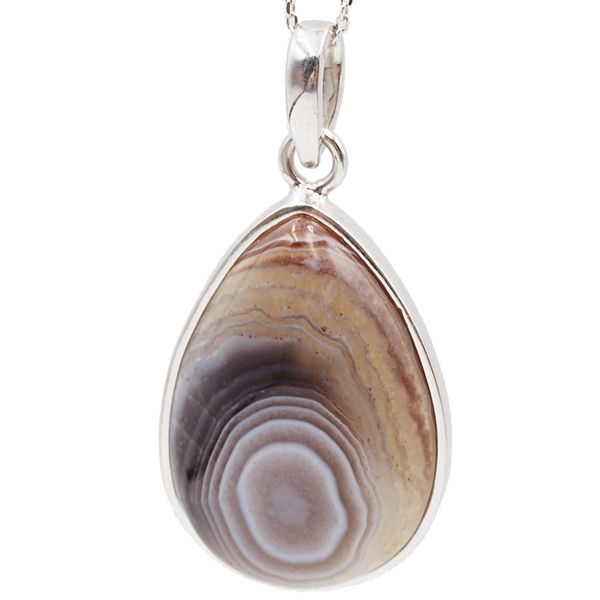 Zawieszka z Agatem Bostwaną w srebrze rodowanym zdjęcie 1